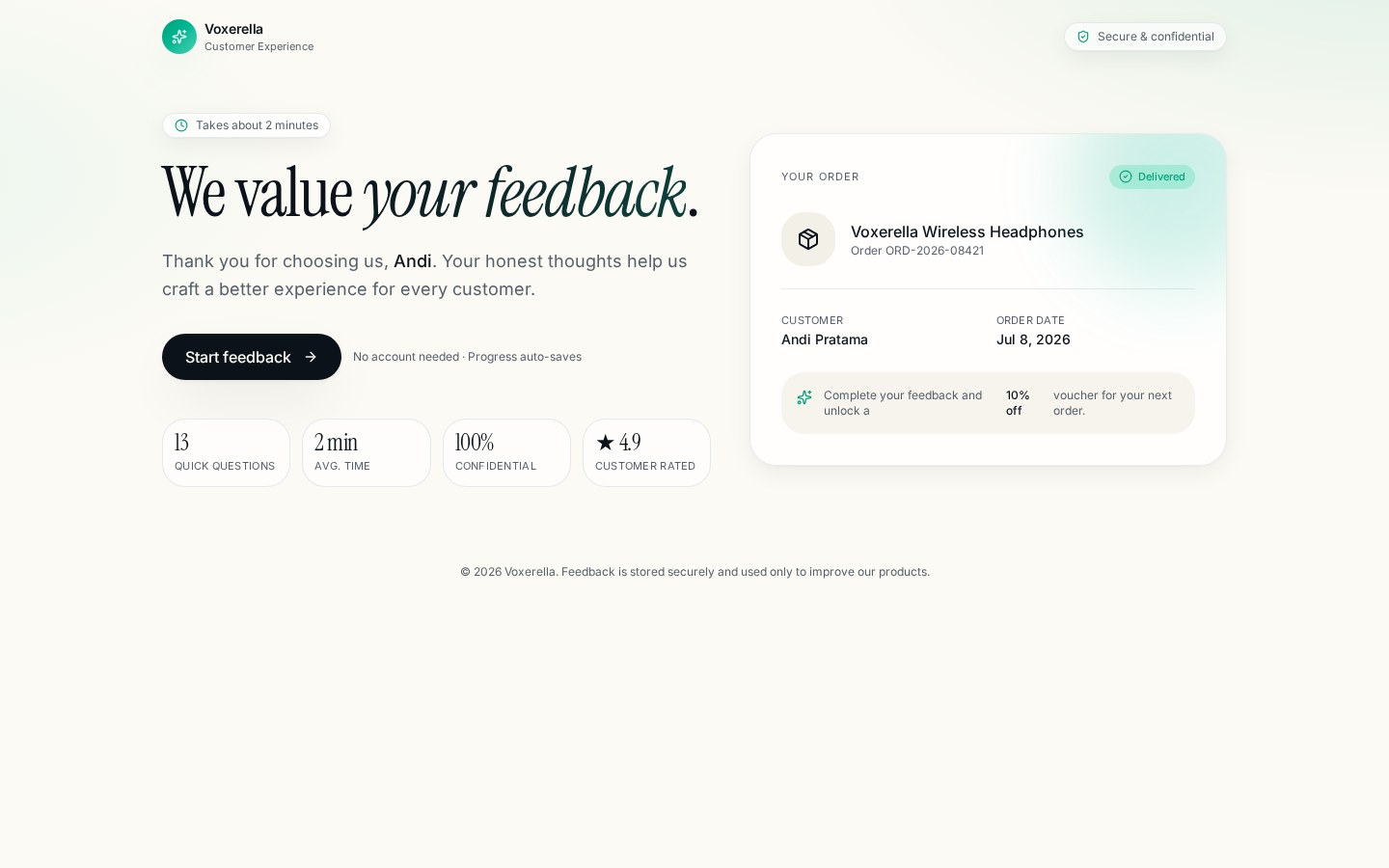 Form feedback pelanggan